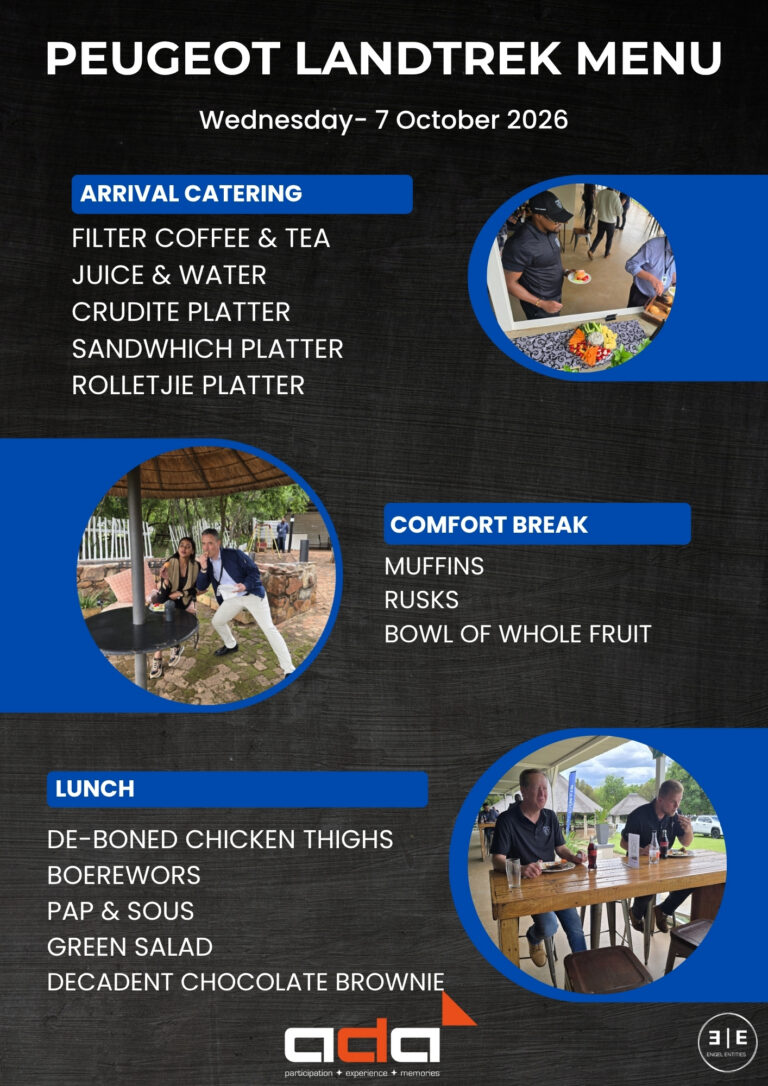 7 Oct - Peugeot Landtrek Menu